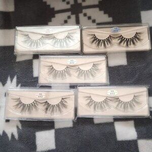 Farred Faux Mink 3D Vegan Medium Length Lashes A02. Set of 5 pairs